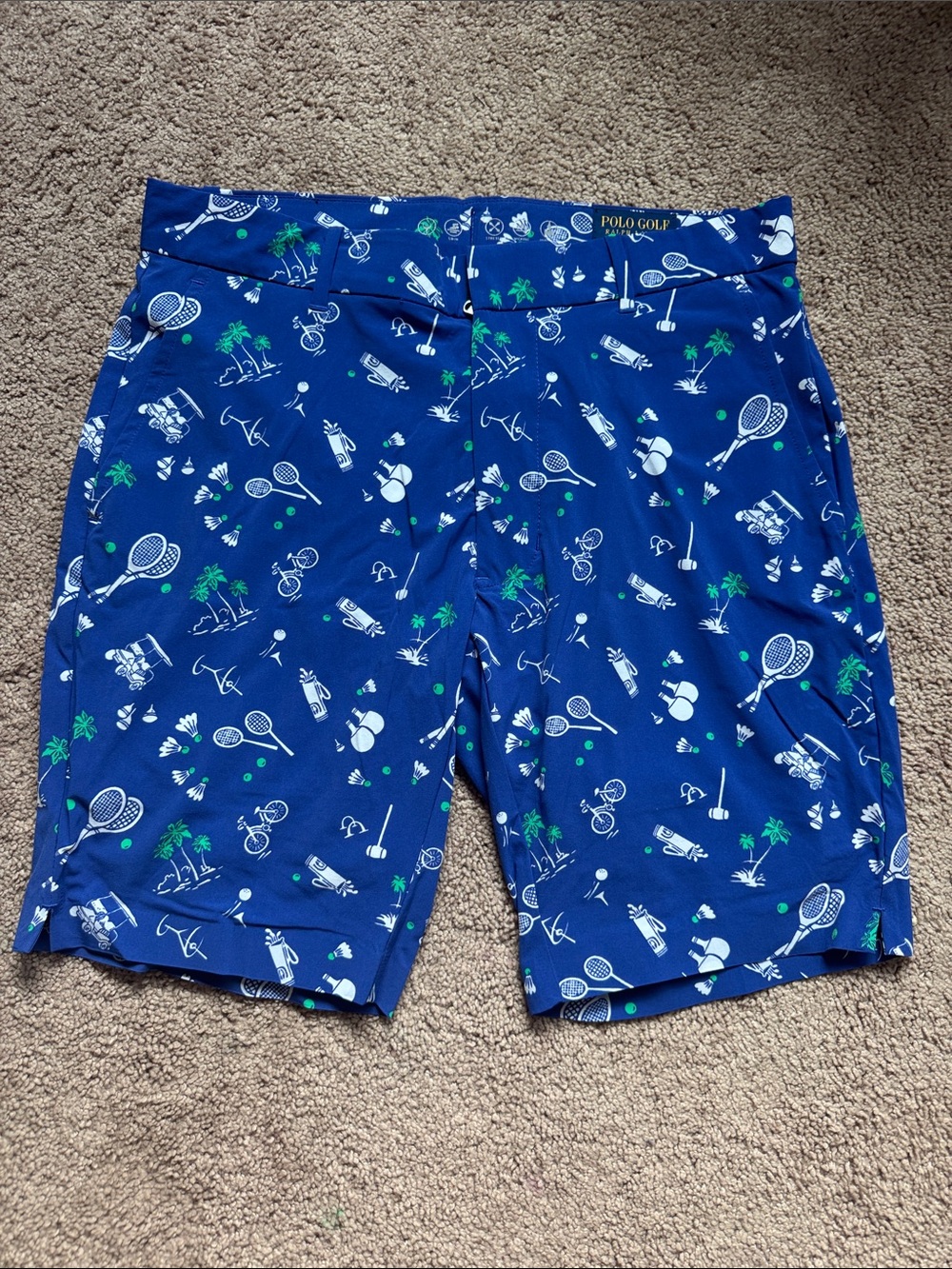 Ralph Lauren Blue Golf & Tennis Print Men's Shorts